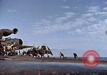 Image of flight deck operations aboard Escort Carrier USS Steamer Bay  Iwo Jima, 1945, second 32 stock footage video 65675040326