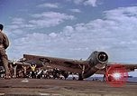 Image of flight deck operations aboard Escort Carrier USS Steamer Bay  Iwo Jima, 1945, second 45 stock footage video 65675040326