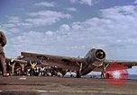 Image of flight deck operations aboard Escort Carrier USS Steamer Bay  Iwo Jima, 1945, second 46 stock footage video 65675040326