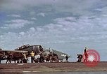 Image of flight deck operations aboard Escort Carrier USS Steamer Bay  Iwo Jima, 1945, second 57 stock footage video 65675040326