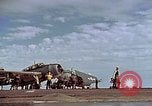 Image of flight deck operations aboard Escort Carrier USS Steamer Bay  Iwo Jima, 1945, second 58 stock footage video 65675040326
