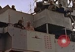 Image of General Motors FM-2 Wildcat aircraft landing on escort carrier Iwo Jima, 1945, second 7 stock footage video 65675040327