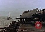 Image of Mail and personnel transfer between escort carrier and destroyer escor Pacific Ocean, 1945, second 21 stock footage video 65675040330