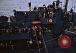 Image of Mail and personnel transfer between escort carrier and destroyer escor Pacific Ocean, 1945, second 56 stock footage video 65675040330