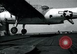 Image of US Navy TBM aircraft landing on carrier Pensacola Florida USA, 1945, second 17 stock footage video 65675040337