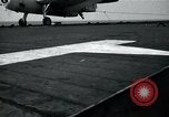 Image of US Navy TBM aircraft landing on carrier Pensacola Florida USA, 1945, second 37 stock footage video 65675040337