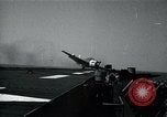 Image of US Navy TBM aircraft landing on carrier Pensacola Florida USA, 1945, second 39 stock footage video 65675040337