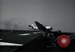 Image of US Navy TBM aircraft landing on carrier Pensacola Florida USA, 1945, second 40 stock footage video 65675040337