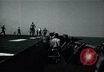 Image of US Navy TBM aircraft landing on carrier Pensacola Florida USA, 1945, second 56 stock footage video 65675040337