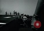 Image of US Navy TBM aircraft landing on carrier Pensacola Florida USA, 1945, second 57 stock footage video 65675040337