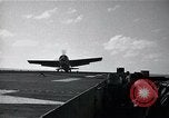 Image of FM-2 aircraft breaks tailwheel in landing Atlantic Ocean, 1945, second 6 stock footage video 65675040338