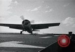 Image of FM-2 aircraft breaks tailwheel in landing Atlantic Ocean, 1945, second 7 stock footage video 65675040338