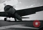 Image of FM-2 aircraft breaks tailwheel in landing Atlantic Ocean, 1945, second 9 stock footage video 65675040338