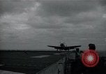 Image of FM-2 aircraft breaks tailwheel in landing Atlantic Ocean, 1945, second 31 stock footage video 65675040338