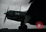 Image of FM-2 aircraft breaks tailwheel in landing Atlantic Ocean, 1945, second 37 stock footage video 65675040338