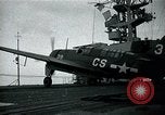 Image of FM-2 aircraft breaks tailwheel in landing Atlantic Ocean, 1945, second 41 stock footage video 65675040338