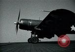Image of FM-2 aircraft breaks tailwheel in landing Atlantic Ocean, 1945, second 46 stock footage video 65675040338