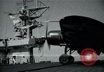 Image of FM-2 aircraft breaks tailwheel in landing Atlantic Ocean, 1945, second 47 stock footage video 65675040338