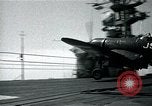 Image of FM-2 aircraft breaks tailwheel in landing Atlantic Ocean, 1945, second 49 stock footage video 65675040338