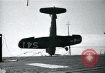 Image of FM-2 aircraft breaks tailwheel in landing Atlantic Ocean, 1945, second 52 stock footage video 65675040338