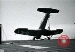 Image of FM-2 aircraft breaks tailwheel in landing Atlantic Ocean, 1945, second 54 stock footage video 65675040338