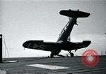 Image of FM-2 aircraft breaks tailwheel in landing Atlantic Ocean, 1945, second 55 stock footage video 65675040338