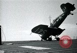 Image of FM-2 aircraft breaks tailwheel in landing Atlantic Ocean, 1945, second 59 stock footage video 65675040338