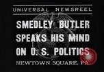Immagine di Smedley Butler Newtown Square Pennsylvania USA, 1935, secondo 3 filmato di repertorio 65675040387