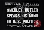 Immagine di Smedley Butler Newtown Square Pennsylvania USA, 1935, secondo 6 filmato di repertorio 65675040387