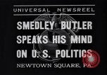 Immagine di Smedley Butler Newtown Square Pennsylvania USA, 1935, secondo 7 filmato di repertorio 65675040387