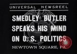 Immagine di Smedley Butler Newtown Square Pennsylvania USA, 1935, secondo 9 filmato di repertorio 65675040387