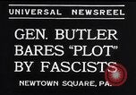 Image of Smedley Butler Newtown Square Pennsylvania USA, 1934, second 3 stock footage video 65675040409