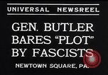 Image of Smedley Butler Newtown Square Pennsylvania USA, 1934, second 7 stock footage video 65675040409