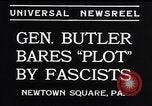 Image of Smedley Butler Newtown Square Pennsylvania USA, 1934, second 8 stock footage video 65675040409