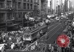 Image of Crowded Los Angeles Street during World War II Los Angeles California USA, 1944, second 1 stock footage video 65675040414