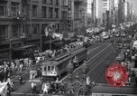 Image of Crowded Los Angeles Street during World War II Los Angeles California USA, 1944, second 4 stock footage video 65675040414