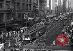 Image of Crowded Los Angeles Street during World War II Los Angeles California USA, 1944, second 6 stock footage video 65675040414