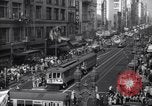 Image of Crowded Los Angeles Street during World War II Los Angeles California USA, 1944, second 7 stock footage video 65675040414
