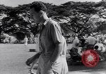 Image of World War 2 internees at University of Santo Tomas Manila Manila Philippines, 1945, second 47 stock footage video 65675040430