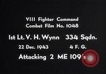 Image of German ME-109 aircraft shot down Germany, 1943, second 4 stock footage video 65675040449