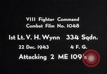 Image of German ME-109 aircraft shot down Germany, 1943, second 7 stock footage video 65675040449