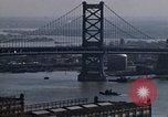 Image of Tugboat on Delaware River and Philadelphia scenes Philadelphia Pennsylvania USA, 1970, second 14 stock footage video 65675040535