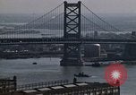 Image of Tugboat on Delaware River and Philadelphia scenes Philadelphia Pennsylvania USA, 1970, second 16 stock footage video 65675040535