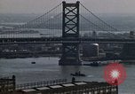 Image of Tugboat on Delaware River and Philadelphia scenes Philadelphia Pennsylvania USA, 1970, second 17 stock footage video 65675040535