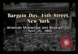 Image of Bargain Day New York City USA, 1903, second 1 stock footage video 65675040616