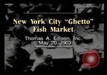 Image of Fulton Fish Market New York City USA, 1903, second 1 stock footage video 65675040617