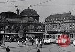 Image of Frankfurt Central Station one year after World War 2 Frankfurt Germany, 1946, second 40 stock footage video 65675040670