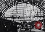 Image of Frankfurt Central Station one year after World War 2 Frankfurt Germany, 1946, second 56 stock footage video 65675040670