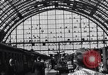 Image of Frankfurt Central Station one year after World War 2 Frankfurt Germany, 1946, second 59 stock footage video 65675040670