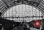 Image of Frankfurt Central Station one year after World War 2 Frankfurt Germany, 1946, second 61 stock footage video 65675040670